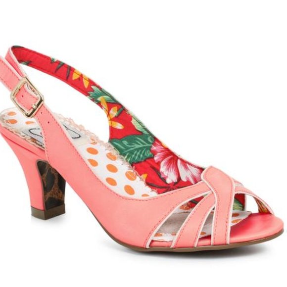 Bettie Page Shoes - CARA BP250, PEACH MATTE
